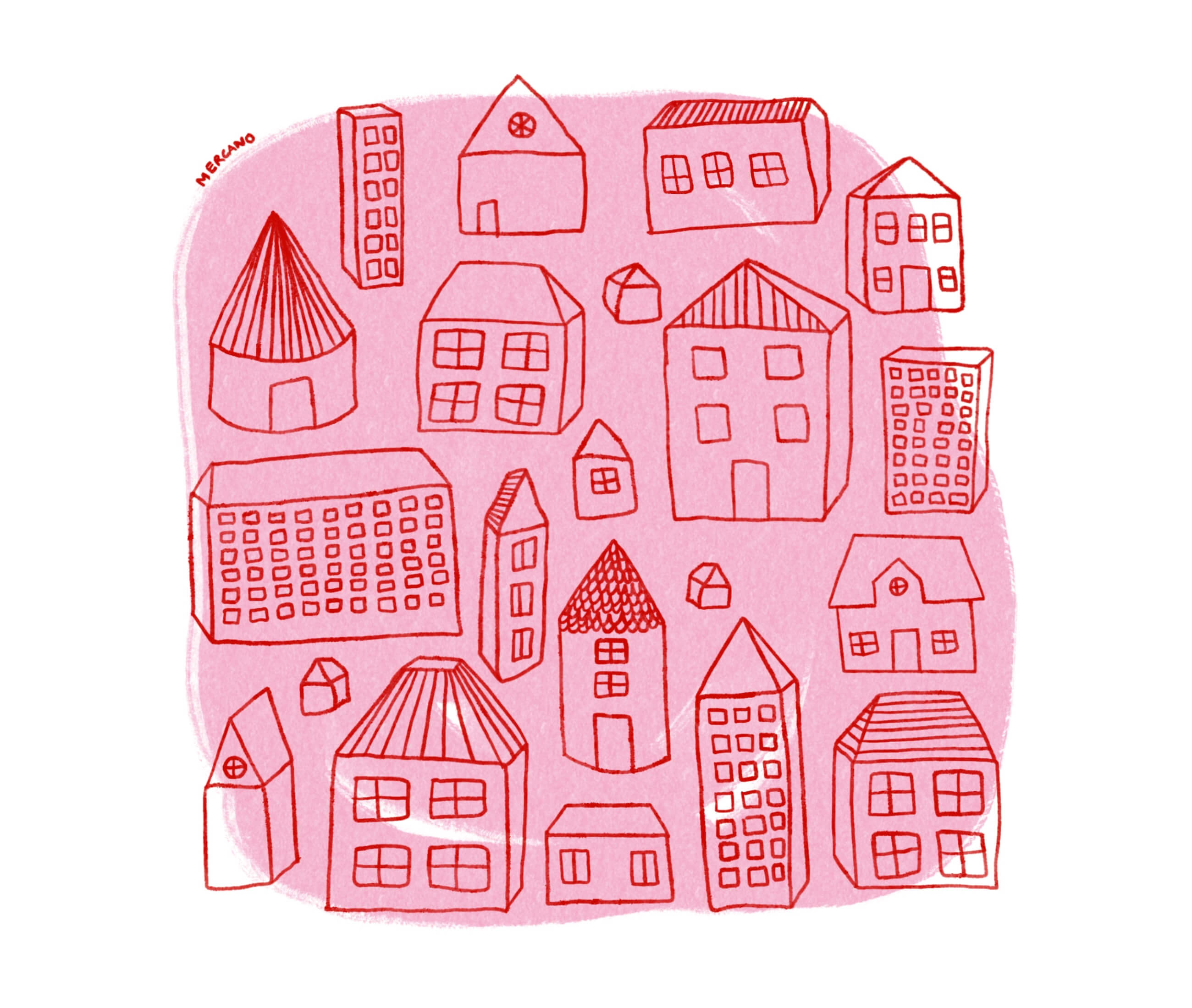 Pink Town illustration